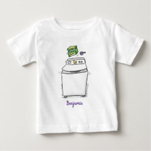 T-shirt Pour Bébé Illustration de lave-linge mignonne
