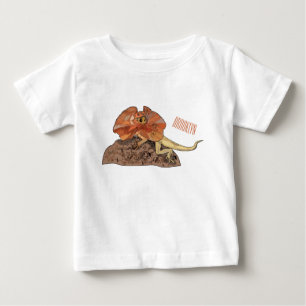 T-shirt Pour Bébé Illustration de lézard à col frisé