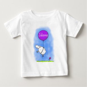 T-shirt Pour Bébé Illustration de l'humour en ballons de mouton mign