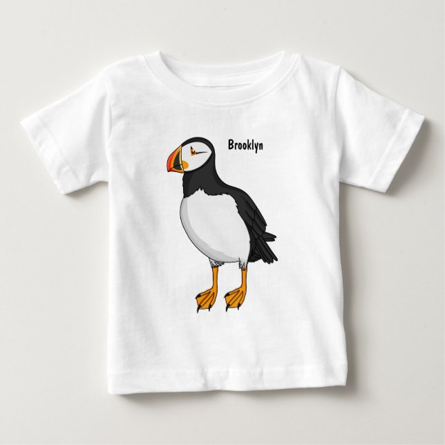 T-shirt Pour Bébé Illustration de macareux de l'Atlantique (Devant)