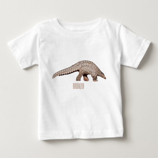 T-shirt Pour Bébé Illustration de Pangolin (Devant)