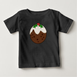 T-shirt Pour Bébé Illustration de Pudding de Noël