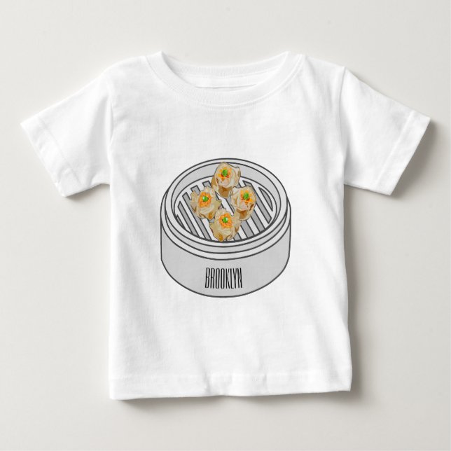 T-shirt Pour Bébé Illustration de Shumai dim sum (Devant)