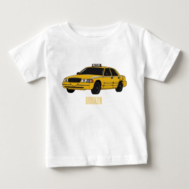 T-shirt Pour Bébé Illustration de taxi (Devant)