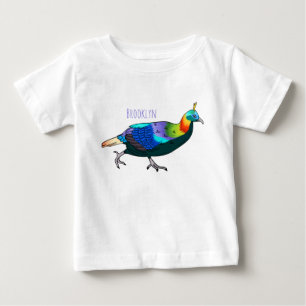T-shirt Pour Bébé Illustration d'oiseau monal himalayen