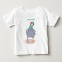 Illustration drôle de pigeon curieux