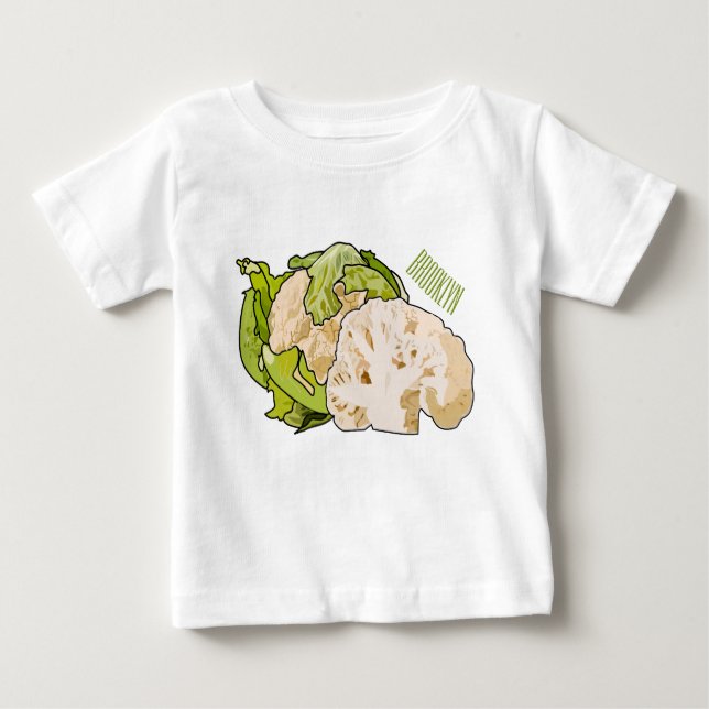 T-shirt Pour Bébé Illustration du chou-fleur (Devant)