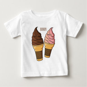 T-shirt Pour Bébé Illustration du cône de crème glacée