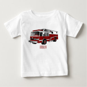 T-shirt Pour Bébé Illustration du moteur à incendie
