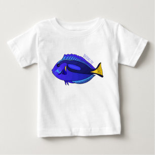 T-shirt Pour Bébé Illustration du poisson de la cuve bleue