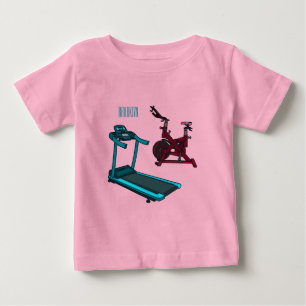 T-shirt Pour Bébé Illustration du tapis roulant et de la bande dessi