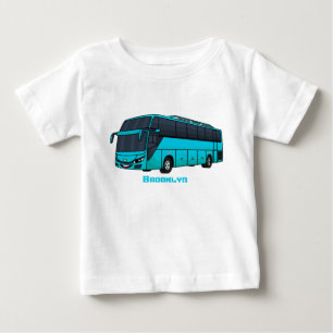 T-shirt Pour Bébé Illustration d'un autobus à passagers moderne