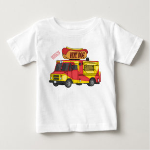 T-shirt Pour Bébé Illustration d'un camion de nourriture pour chien