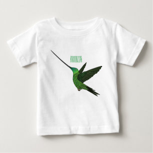 T-shirt Pour Bébé Illustration d'un colibri à bec épée