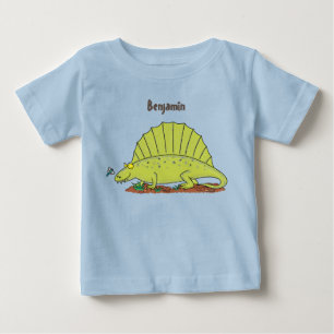 T-shirt Pour Bébé Illustration d'un dimétrodon vert mignon