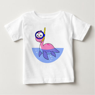 T-shirt Pour Bébé Illustration D'Un Monstre De Loch Ness De Snorkeli