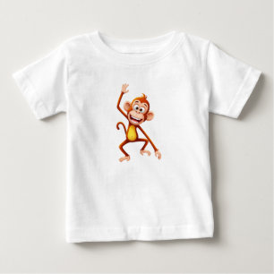 T-shirt Pour Bébé Illustration d'un singe de dessin animé faisant si