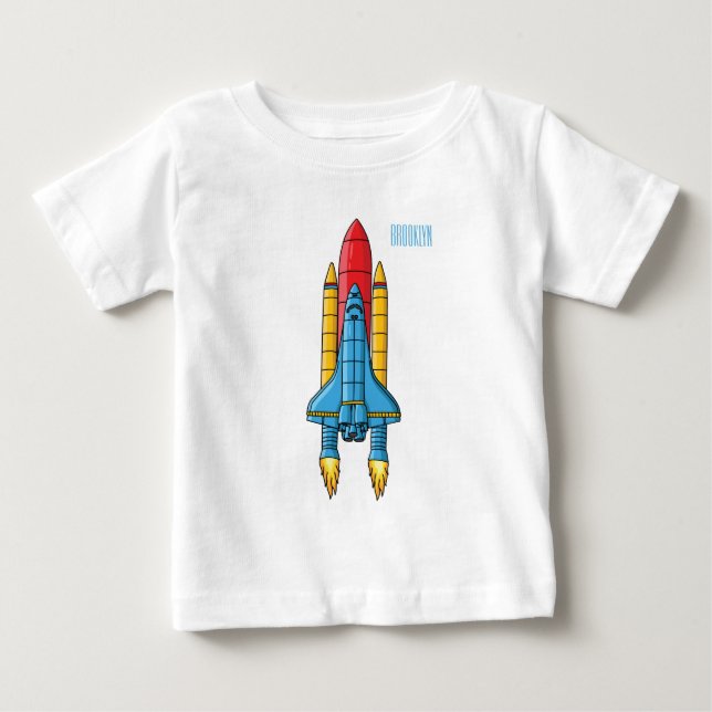 T-shirt Pour Bébé Illustration d'un vaisseau de fusées (Devant)