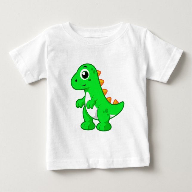 T-shirt Pour Bébé Illustration Mignonne Du Tyrannosaurus Rex. (Devant)