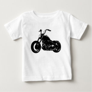 T-shirt Pour Bébé Illustration vectorielle de moto cruiser classique