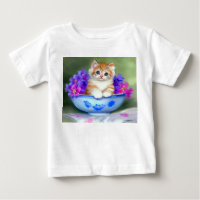 Illustration vintage de chaton orange et blanc