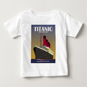 T-shirt Pour Bébé Impression Art déco Titanic Ocean Liner