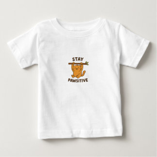 T-shirt Pour Bébé Impression de citation inspirante "Restez pawsitif