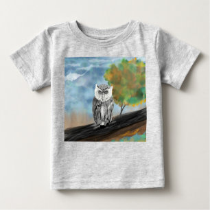 T-shirt Pour Bébé Impression de la chouette saisonnière