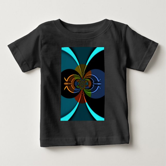 T-shirt Pour Bébé Impression d'une éclatement de couleur Abstraite (Devant)