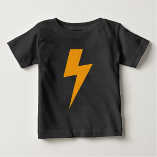 T-shirt Pour Bébé Impression Énergie Jaune Foudre