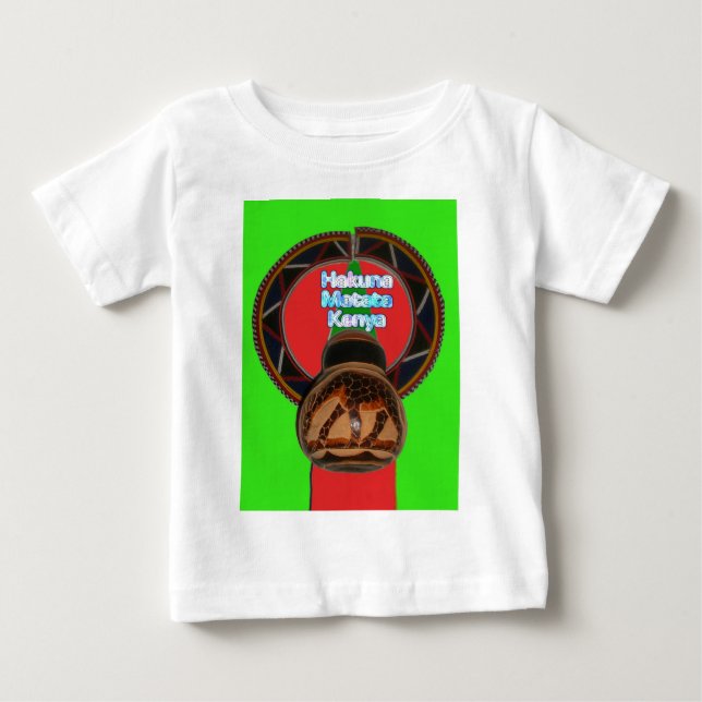 T-shirt Pour Bébé Imprimer Hakuna Matata Kenya Art (Devant)