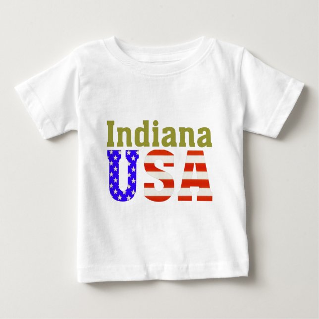 T-shirt Pour Bébé Indiana USA Aashen alpha (Devant)