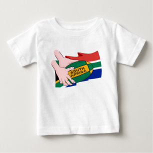 T-shirt Pour Bébé Indicateur Afrique du Sud de rugby à XV