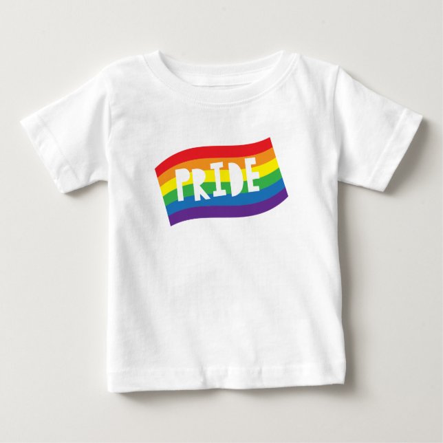 T-shirt Pour Bébé Indicateur Rainbow de Pride (Devant)