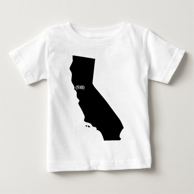 T-shirt Pour Bébé Indicatif régional 510, la Californie, région de (Devant)