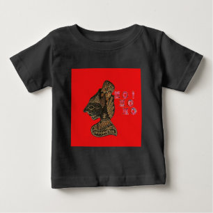 T-shirt Pour Bébé Indonesi Shadow Puppet Hohoho Design sur toile rou