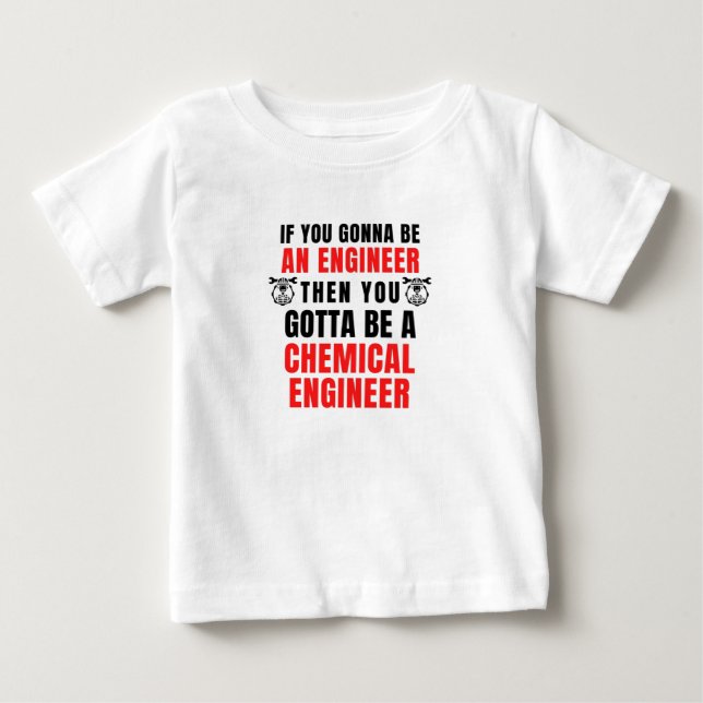T-SHIRT POUR BÉBÉ INGÉNIEUR CHIMIQUE (Devant)