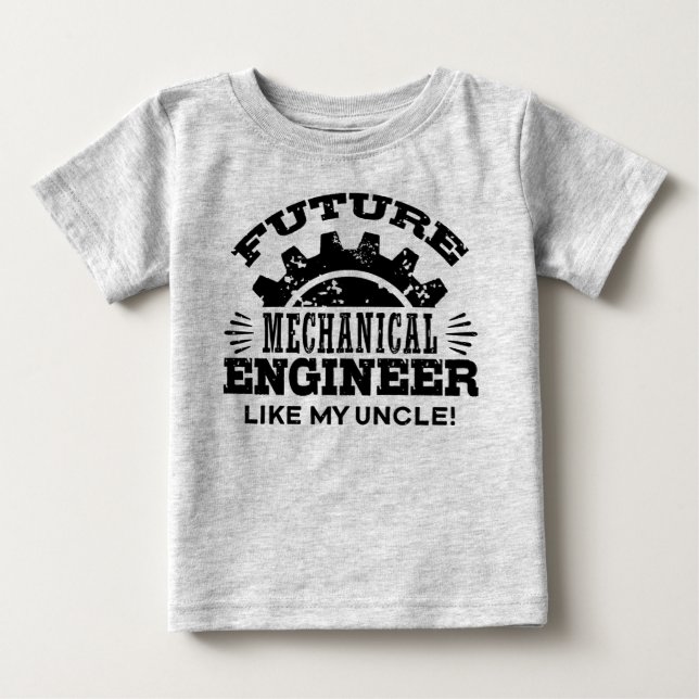 T-shirt Pour Bébé Ingénieur Mécanique Comme Mon Oncle (Devant)