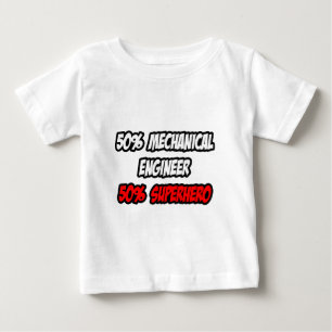 T-shirt Pour Bébé Ingénieur mi-mécanique...demi Superhero