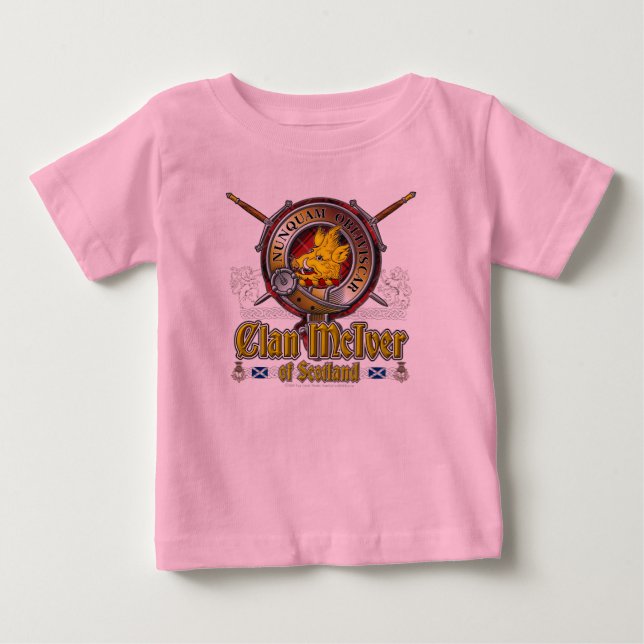T-shirt Pour Bébé Insigne du clan McIver (Devant)