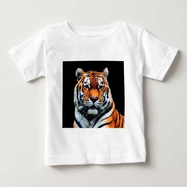 T-shirt Pour Bébé Inspiration des yeux de tigre (Devant)