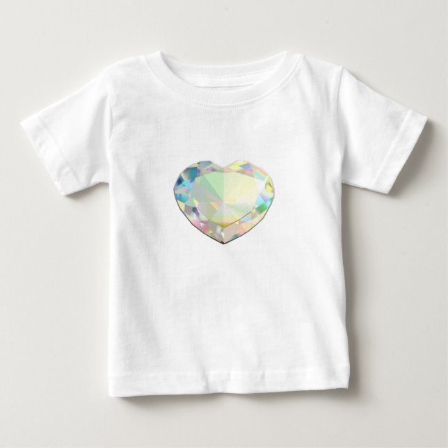 T-shirt Pour Bébé Inspiration du coeur de diamant (Devant)