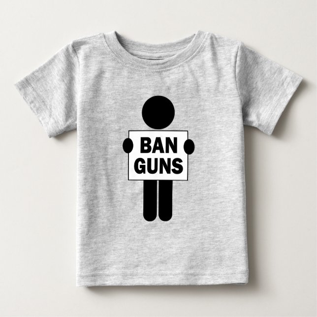 T-shirt Pour Bébé Interdire les armes (Devant)