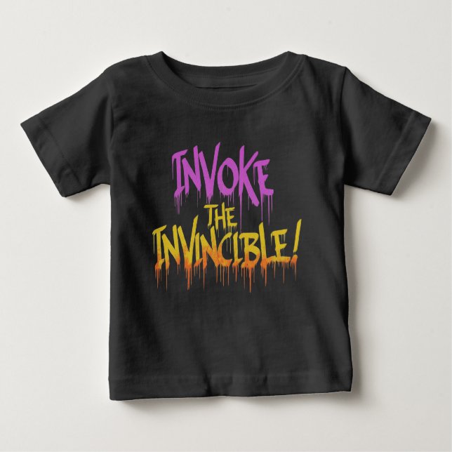 T-shirt Pour Bébé Invoquer l'invincible (Devant)