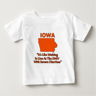 T-shirt Pour Bébé Iowa - Comme faire la queue au DMV...