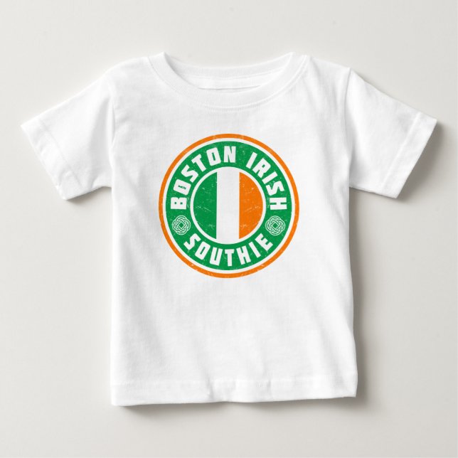 T-shirt Pour Bébé Irlandais Southie de Boston (Devant)