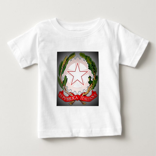 T-shirt Pour Bébé Italie Emblème bord foncé (Devant)