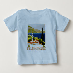 T-shirt Pour Bébé Italie Lacs Vintage voyage Italie