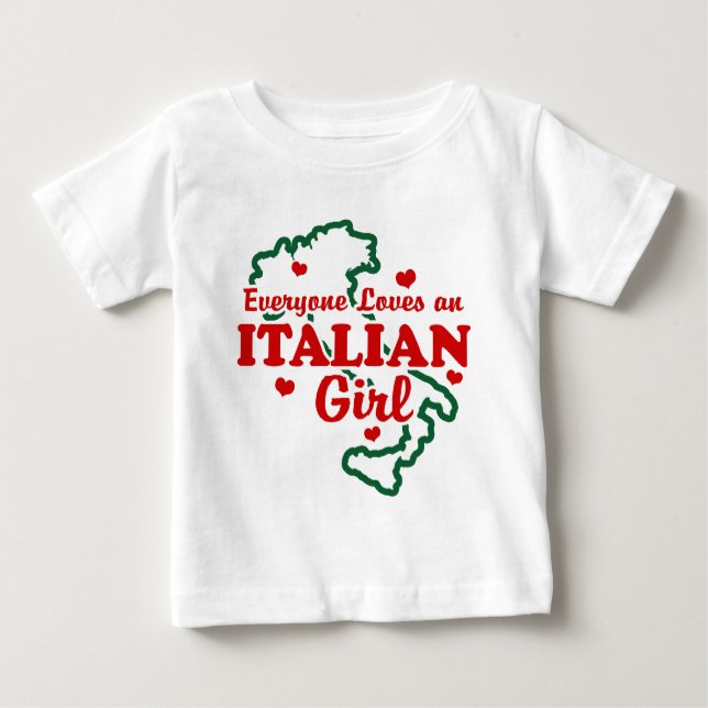 T-shirt Pour Bébé Italienne (Devant)