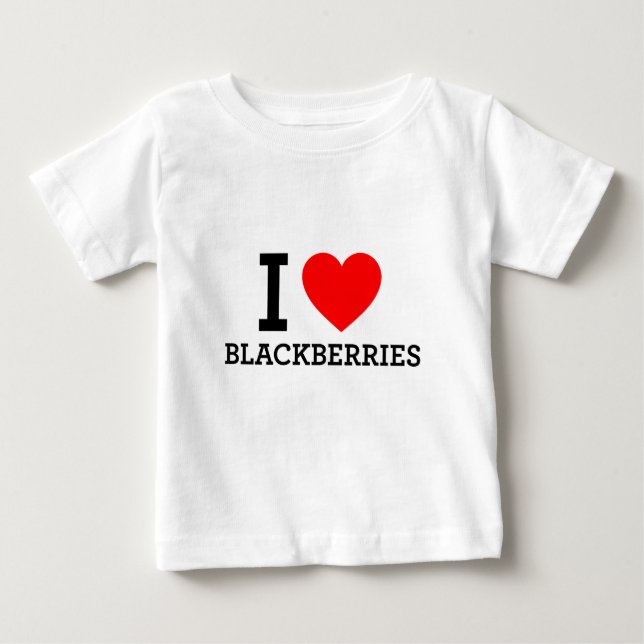 T-shirt Pour Bébé J'adore les Blackberry (Devant)
